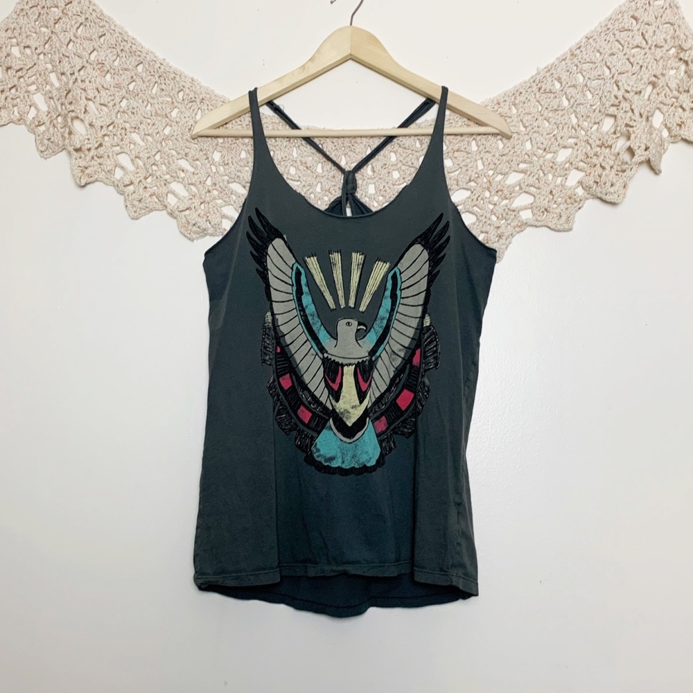 Forever21 Bird Cut Up Tank Size Small